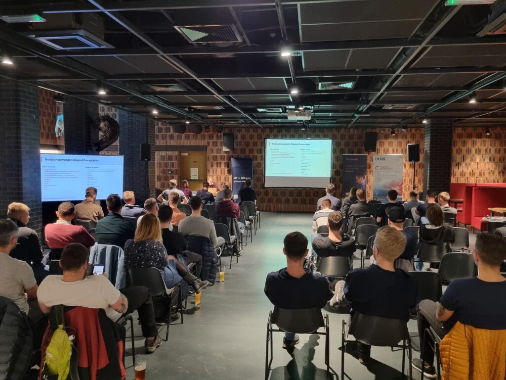 people watching presentation