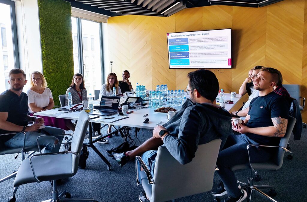 people sitting in the office listen to speaking